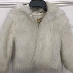 Faux fur white jacket
